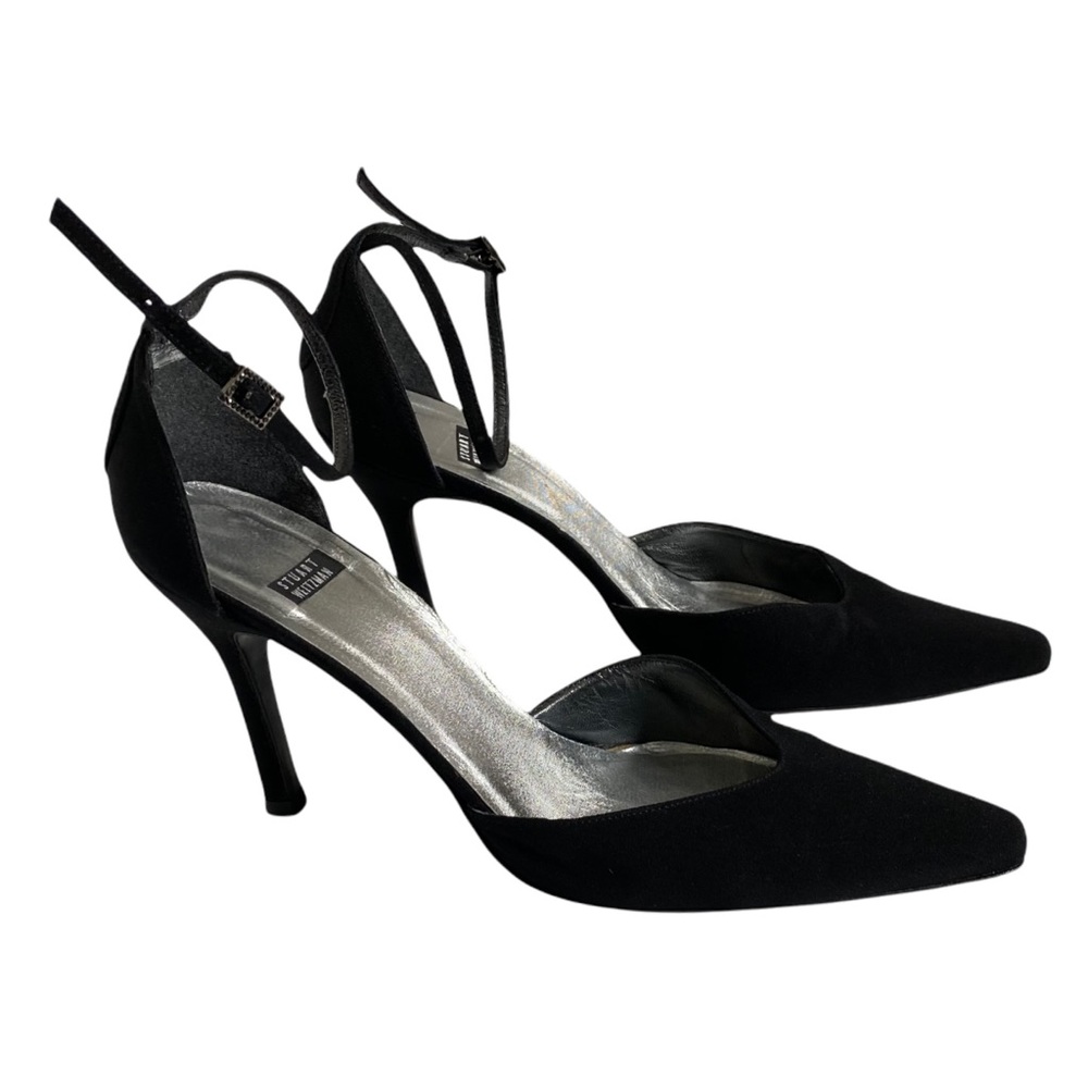 Stuart Weitzman Embellished Pump Ankle Strap Women’s 9 Black